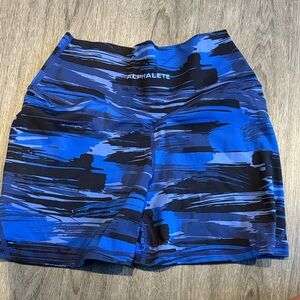 Alphalete Vibrant Blue and Black Athletic Shorts